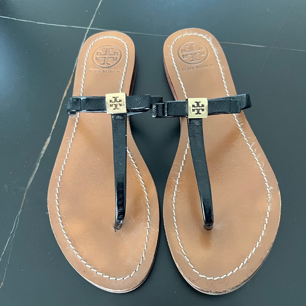 Tory Burch Black Sandals 8 M.